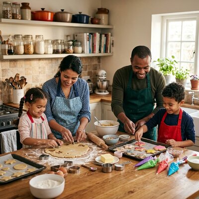 אופים עוגיות ביחד