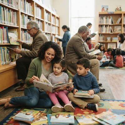 Family Library Visit