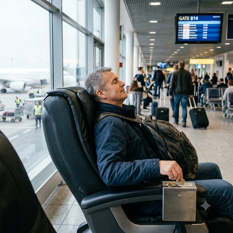 Relaxáció masszázsfotelben