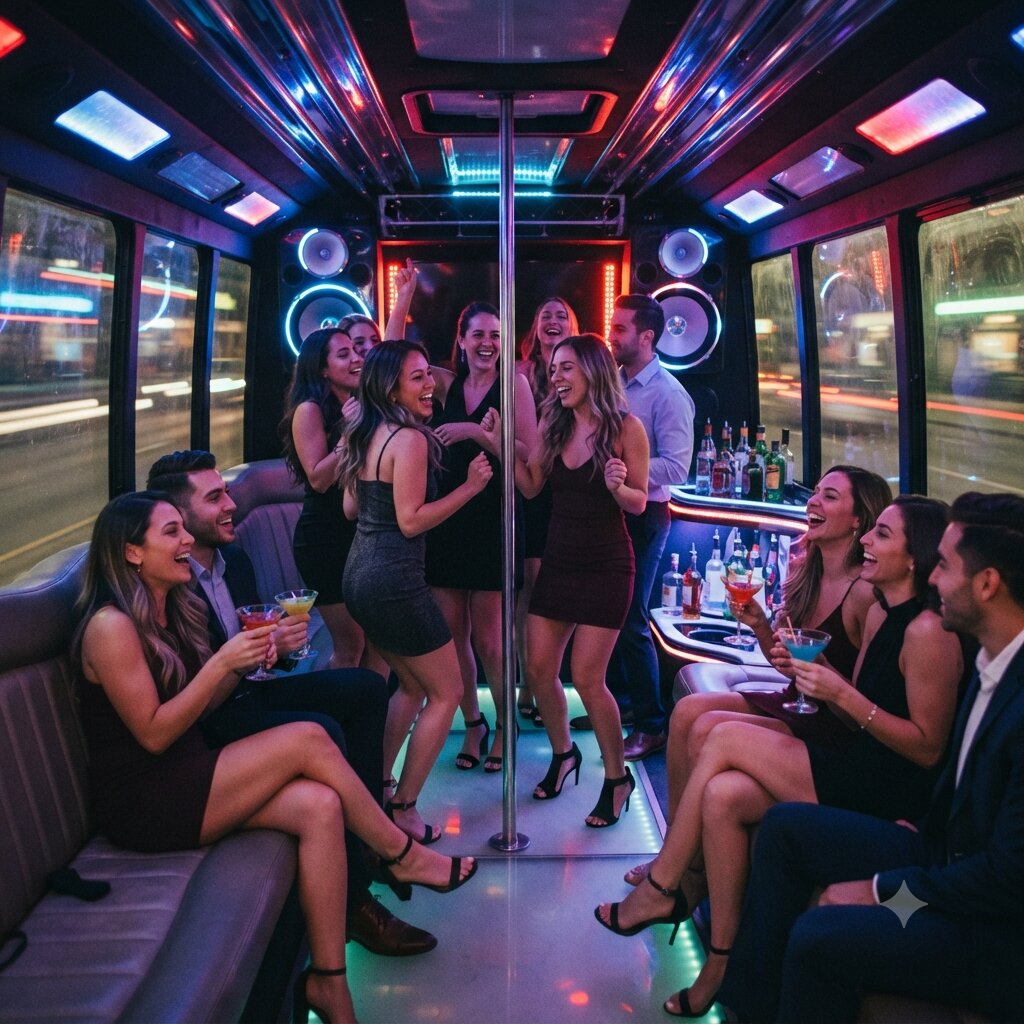 Balade en bus de fête