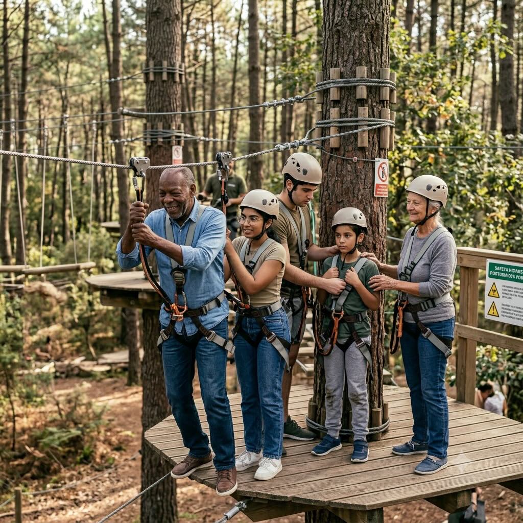 Parco avventura sugli alberi